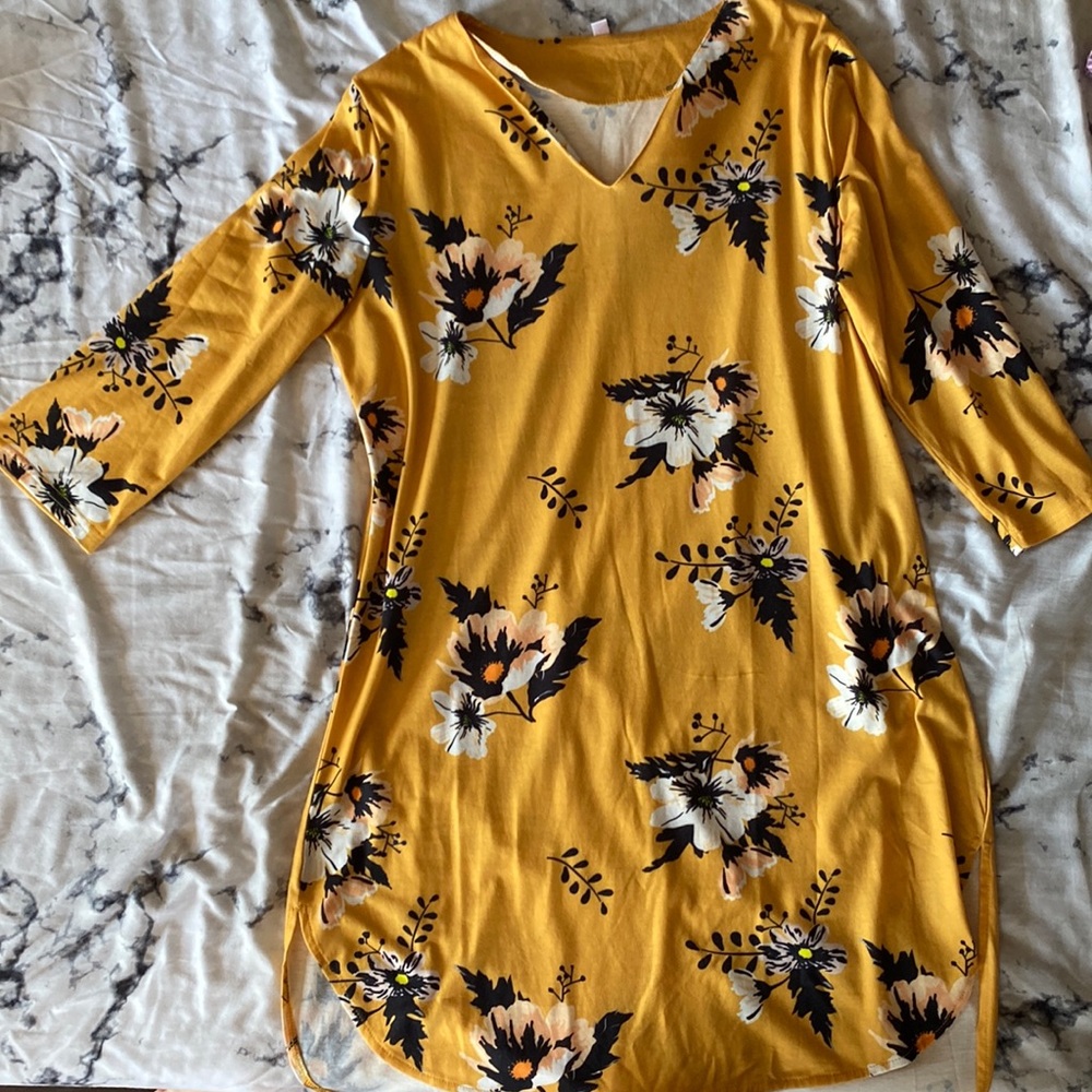 Three Quarter Length Sleeve Dress
